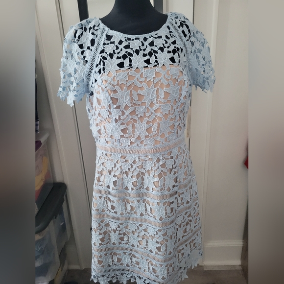 Eliza J overlay sheath lace dress size 10 nwt - Picture 16 of 16